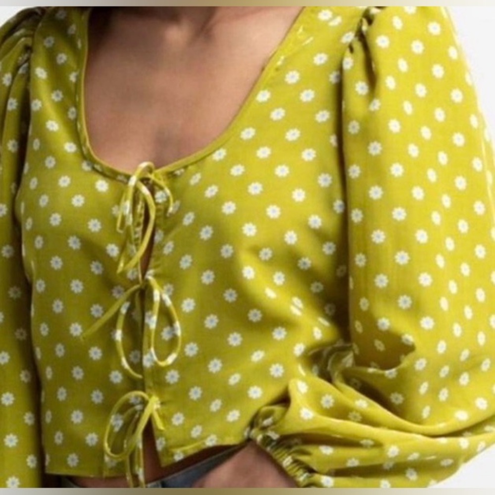 Levi's LIGHT Green Floral Blouse SISE M-L